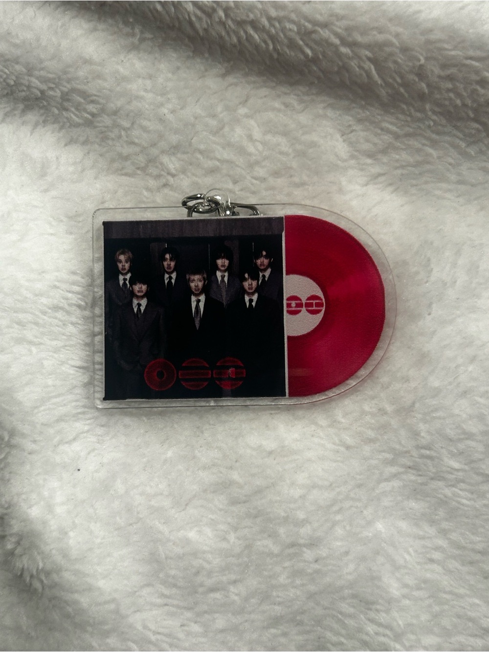 8 pieces, FULL SET BTS Arirang Purple Vinyl Record Keychain - Picture 9 of 9